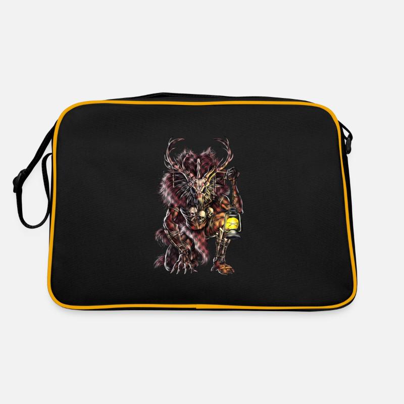 Kryptide Wendigo - Retro Tasche - Schwarz/Gold