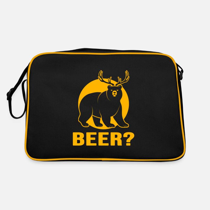 Bier Biergarten Trinkspruch "natural beer" Retro Tasche