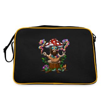 Tie-Dye Hippie Champignon - Sac Retro - noir/or - Dos