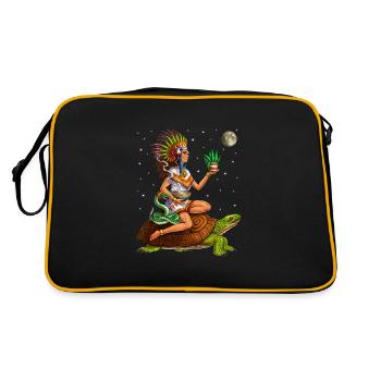 Aztec Goddess Mayahuel - Retro Bag - black/gold - Back