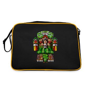 Aztec Goddess Coatlicue - Retro Bag - black/gold - Back