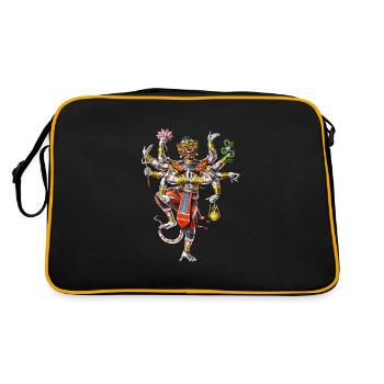 Cambodian Khmer Hanuman - Retro Bag - black/gold - Back