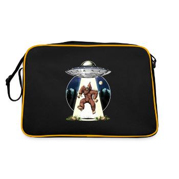 Enlèvement extraterrestre de Bigfoot - Sac Retro - noir/or - Dos
