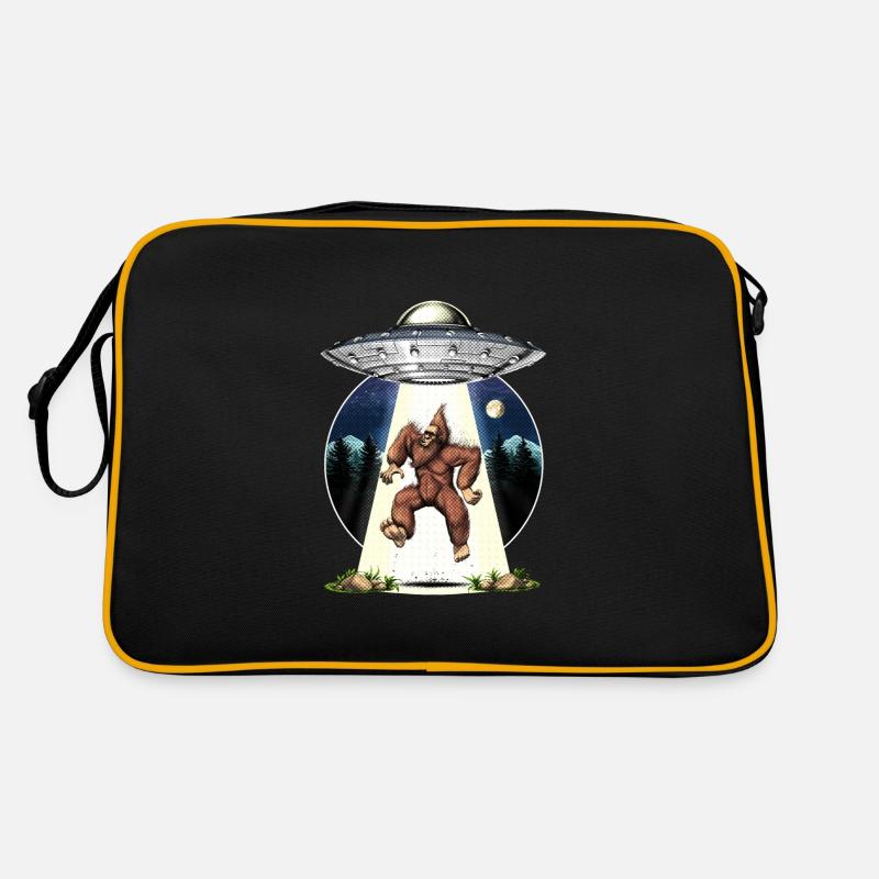 Bigfoot Alien Abduction Retro Bag