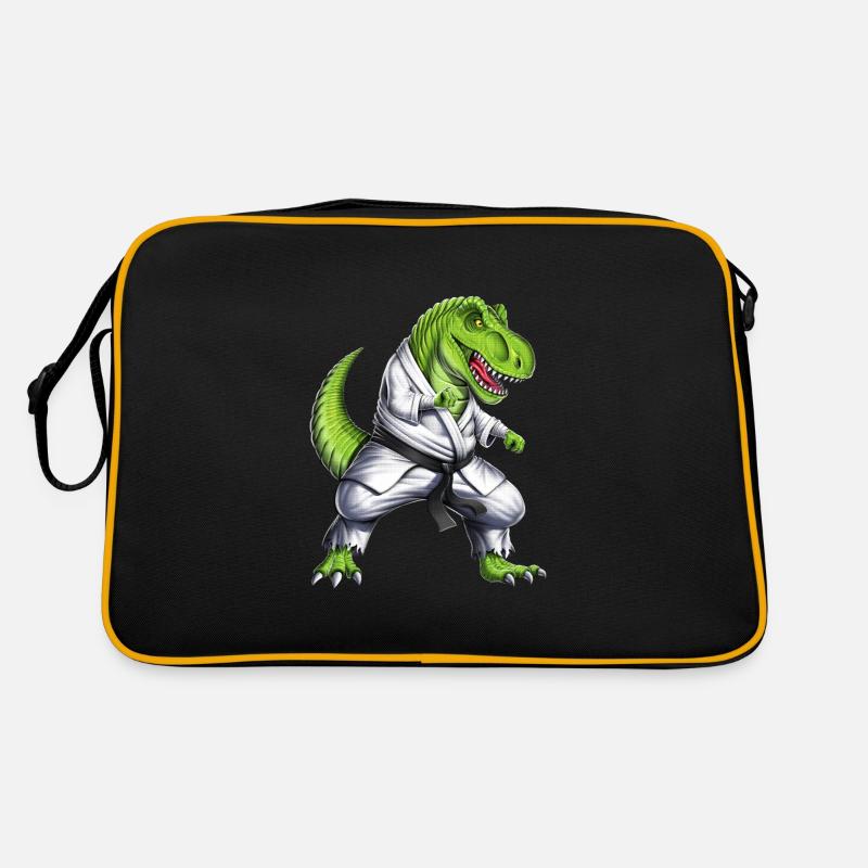 T-Rex Dinosaur Karate Retro Bag