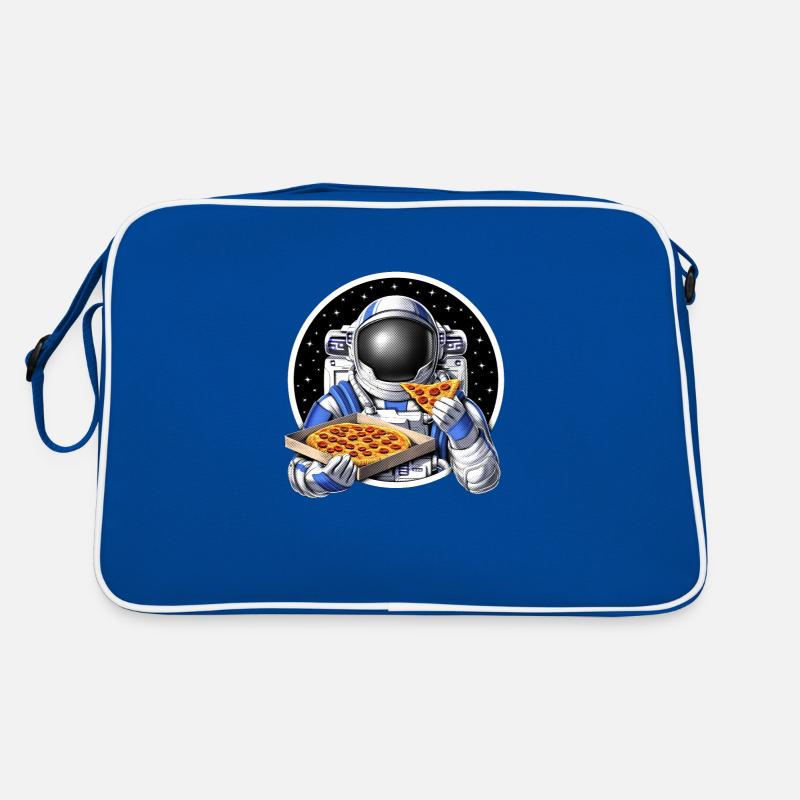 astronaute de l’espace mangeant de la pizza Sac Retro
