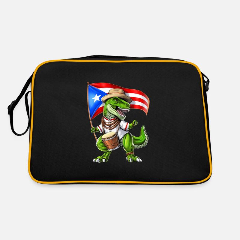 Puerto Rico T-Rex Dinosaurier Retro Tasche