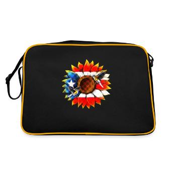 Puerto Rico Sunflower - Retro Bag - black/gold - Back