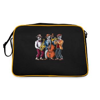 Musiciens de jazz squelettes - Sac Retro - noir/or - Dos