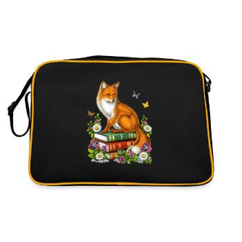 Cottagecore Fox Books - Retro Bag - black/gold - Back