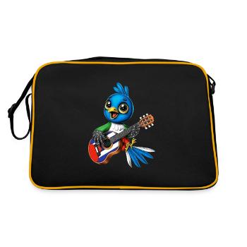 Oiseau Trogon Cubain - Sac Retro - noir/or - Dos