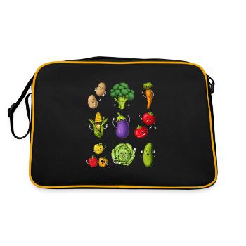 Drôles de légumes - Sac Retro - noir/or - Dos