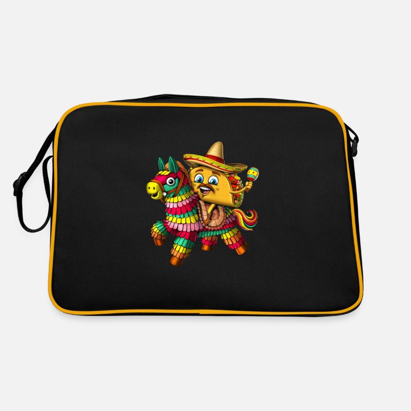 Mexican Taco Riding Pinata Retro Bag