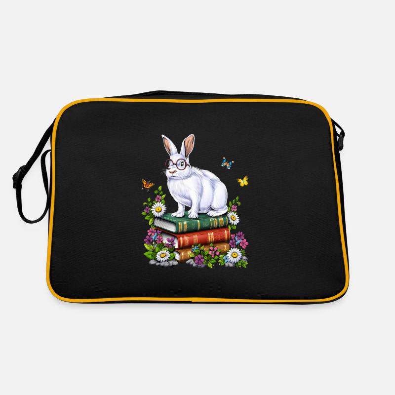 Cottagecore Rabbit Bücher Retro Tasche