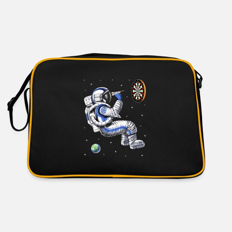 Astronaut Darts Player - Retro Bag - black/gold