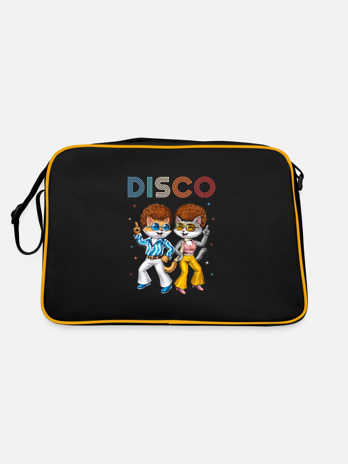 Chats disco - Sac Retro - noir/or - Dos