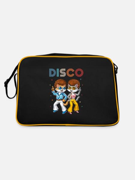 Disco Cats - Retro Bag - black/gold - Back