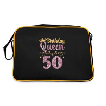 50e anniversaire Reine Cinquante ans Cinquante - Sac Retro - noir/or - Dos