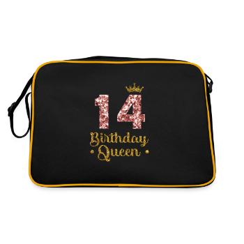 14ème anniversaire Reine 14 ans Quatorze ans - Sac Retro - noir/or - Dos
