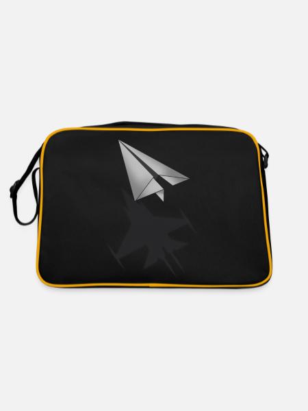 The paper jet - for men and women - Retro Bag - black/gold