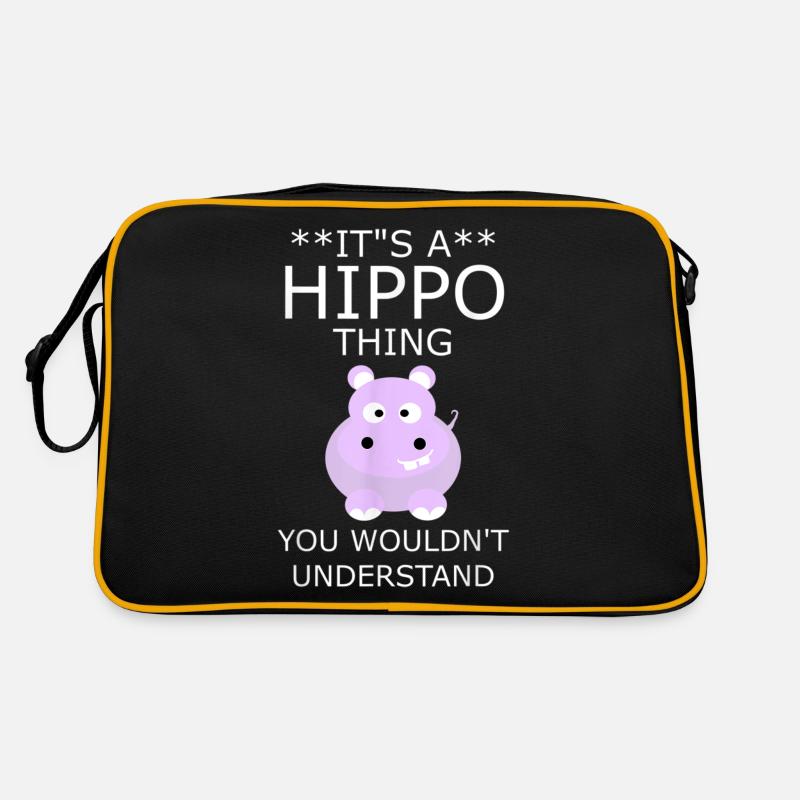 Hippo, Flusspferd Lustig T-shirt Geschenk Retro Tasche