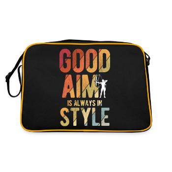 Bogenschießen Archery - Retro Tasche - Schwarz/Gold - Hinten