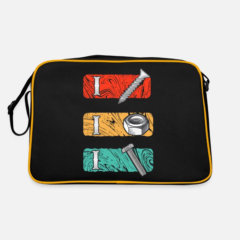 Schrauben und Muttern - Heimwerker Retro Tasche