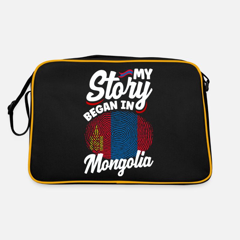 Mongolie Mongolie Citation du drapeau mongol Sac Retro