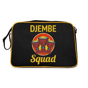 Djembe Squad Batteur Musique Tambour Musicien - Sac Retro - noir/or - Dos