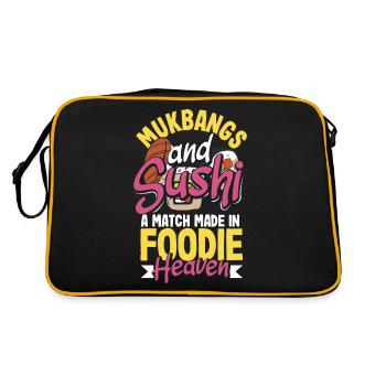 Mukbang et Sushi - Sac Retro - noir/or - Dos