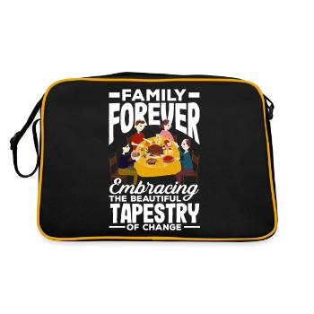 Family Forever Embracing the Beautiful Tapestry - Retro Bag - black/gold - Back