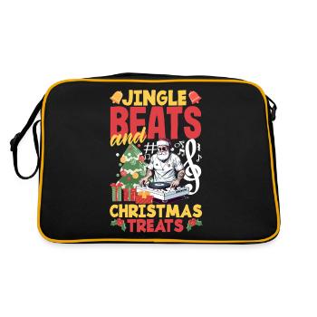 Jingle beats and Christmas treats DJ Xmas Hip Hop - Retro Bag - black/gold - Back