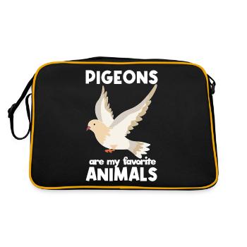 Conception de pigeon d’animaux préférés pour les amateurs de pigeons - Sac Retro - noir/or - Dos