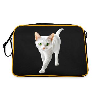 Japanischer Bobtail - Retro Tasche - Schwarz/Gold - Hinten