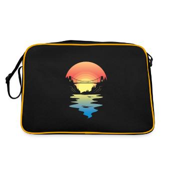 Clifton Suspension Bridge - Bristol Bridge Avon - Retro Bag - black/gold - Back