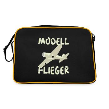 Modellflieger - Retro Tasche - Schwarz/Gold - Hinten