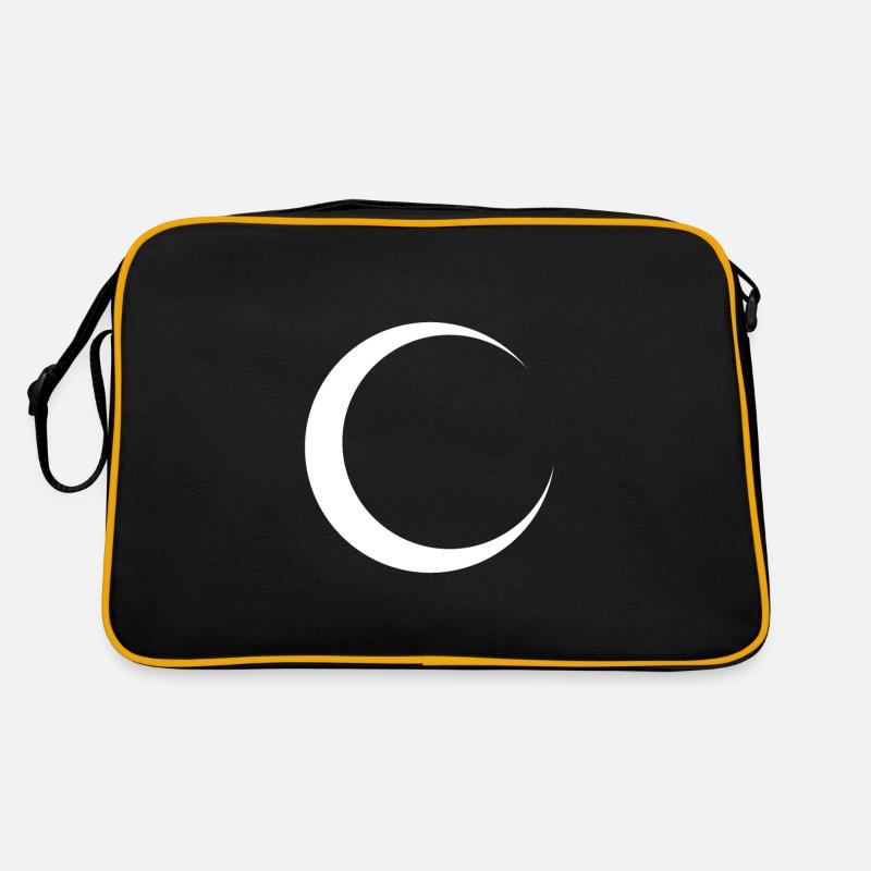 Mondsichel - Retro Tasche - Schwarz/Gold