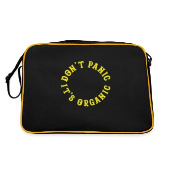 Dont Panic its Organic - Retro Bag - black/gold - Back