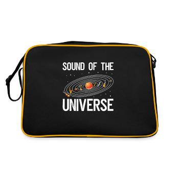 Sound des Universums - Retro Tasche - Schwarz/Gold - Hinten