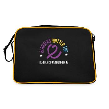 Blisters Are Also Important Bladder Cancer Education - Retro Bag - black/gold - Back