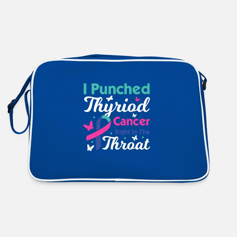 Schilddrüsenkrebs Bewusstsein Retro Tasche