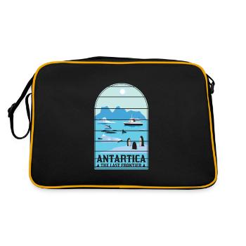 Antarctica The Last Frontier - Penguins Outdoors - Retro Bag - black/gold - Back