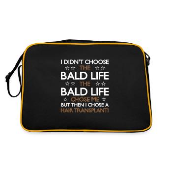 Your path from baldness to hair transplant - Retro Bag - black/gold - Back