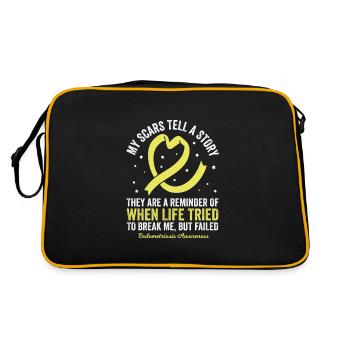 Endometriosis Scars: The Story of a Battle - Retro Bag - black/gold - Back