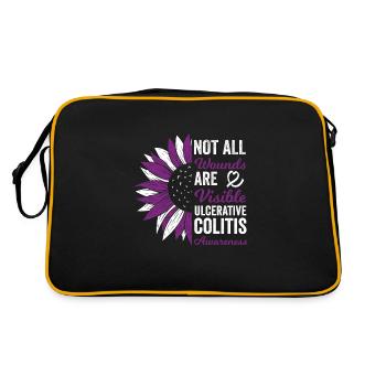 Invisible Struggle: Ulcerative Colitis - Retro Bag - black/gold - Back
