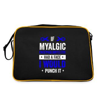 Awareness of Myalgic EnzME Opposing: E - Retro Bag - black/gold - Back