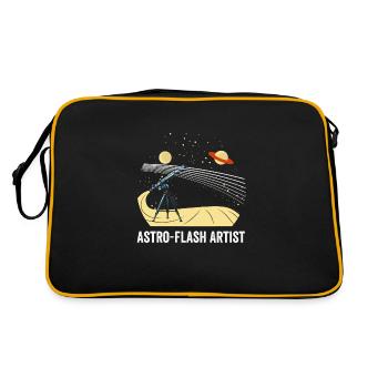 Astro-Flash: Die Kunst der Kosmischen Fotografie - Retro Tasche - Schwarz/Gold - Hinten
