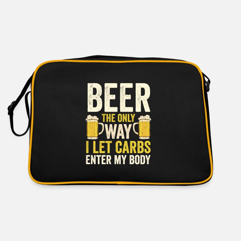 Kohlenhydrate & Bier: Eine Liebesgeschichte Retro Tasche