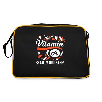 Motif Booster de Beauté à la Vitamine A - Sac Retro - noir/or - Dos