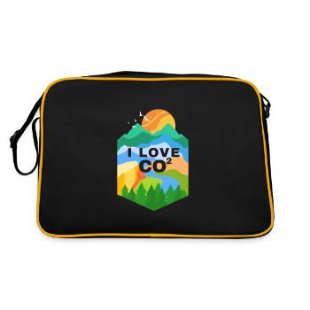 J'adore le CO2 contre le changement climatique - Sac Retro - noir/or - Dos